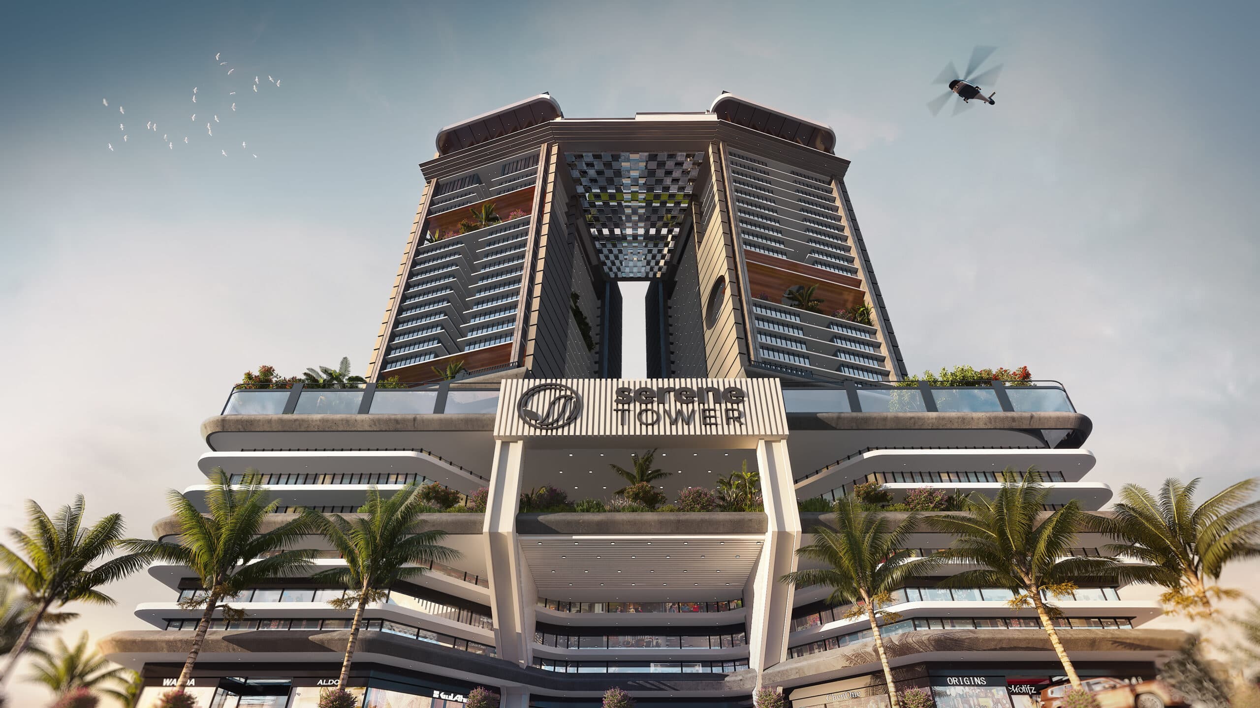 Private Helipad at Serene Tower