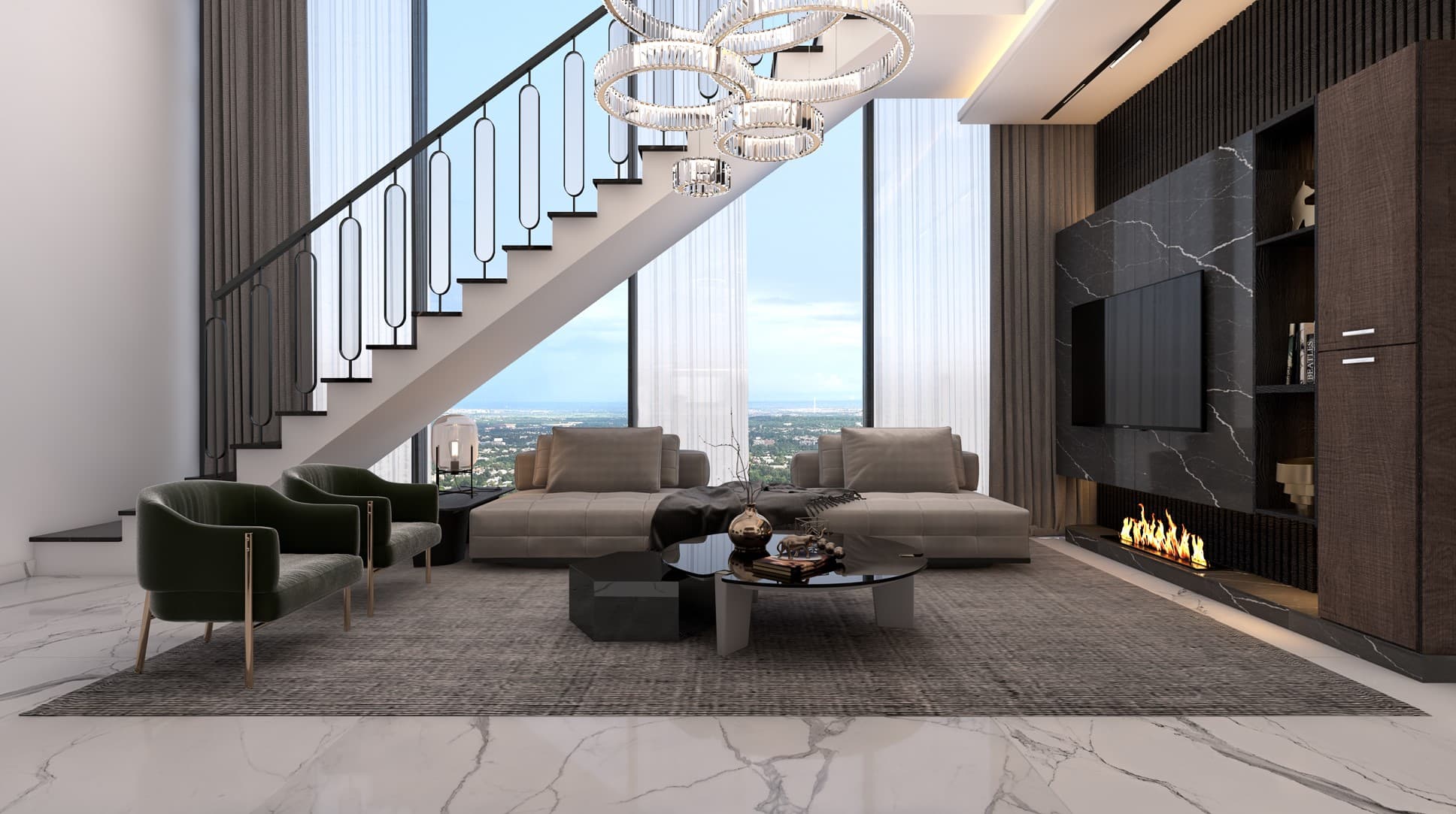 2 Bed residence interior